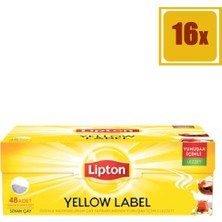 Lipton Yellow Label Demlik Süzen Poşet Çay 48 x 153 gr 16'lı Set