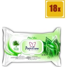 Papilion 100'LÜ Aloe Vera Islak Mendil 18'li Set