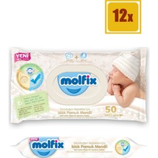 Molfix Yenidoğan Islak Havlu 50 Yaprak 12'li Set