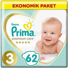 Prima Premium Care 3 Beden Midi Eko Paket 6-10 kg 62 x 2'li Set