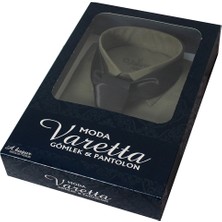 Varetta Erkek Yeşil Gömlek Siyah Kravat Gömlek Kombin Seti
