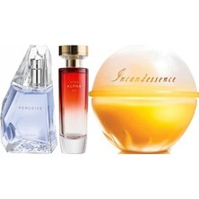 Avon Incandessence 50 ml Edp+Avon Perceive 50 ml Edp+Avon Alpha 50 ml Edp 3lü Bayan Set