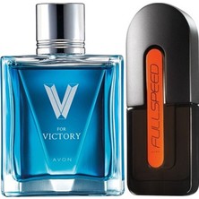 Avon V For Victory  75 ml Erkek Edt+Avon Fullspeed 75 ml Erkek Edt