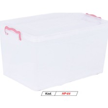 Hipaş Plastik -50 Lt.tekerlekli Kapaklı Saklama Kutusu