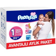 Paddlers 1 Numara Newborn 192 Adet (2-5 kg) Aylık Paket