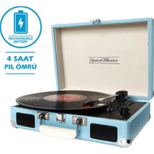 Record Master Retro Pikap T310CH - Şarj Özellikli - Turkuaz Mavi