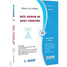 Egem Eğitim Yayınları AÖF Acil Durum ve Afet Yönetimi 1. Sınıf 1.Yarıyıl Güz Tüm Dersler Konu Anlatımlı Soru Bank.güncel