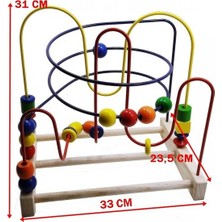 Üçer Ahşap Eğitici Oyuncak Labirent Koordinasyon Oyunu Büyük