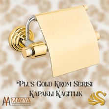 Saray Banyo Plus Gold Krom Kapaklı Kağıtlık