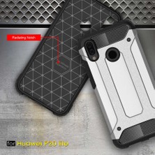 Fibaks Huawei P20 Lite Kılı Military Armor Köşe Korumalı Çift Katmanlı Darbe Emici Crash Silikon Kapak