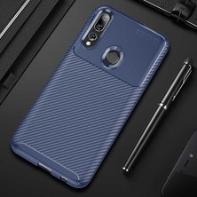 Fibaks Huawei Y9 Prime 2019 Kılıf Rugged Armor Darbe Emici Uzun Ömürlü Dayanıklı Parmak İzi Yapmaz Karbon Tasarım Negro Silikon Kapak