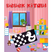 Tox Bebek Siyah-Beyaz Kumaş Sessiz Kitap - Bez Kitap