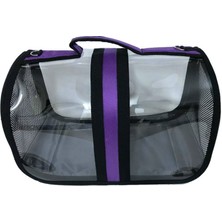 Bacco Milano Kedi Köpek Şeffaf Taşıma Çantası Mor