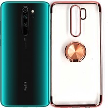 Case 4U Xiaomi Redmi Note 8 Pro Kılıf 4 Köşeli Renkli Mat Lazer Silikon Gess Arka Kapak Glitter Rose Gold