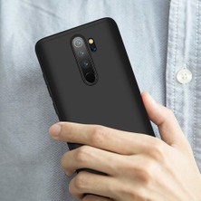 Case 4U Xiaomi Redmi Note 8 Pro Kılıf 3 Parçalı Tam Koruma Sert Mika Ays Kapak Altın