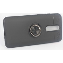 Case 4U Xiaomi Redmi 8 Kılıf Autofocus Shockprof Ravel Yüzüklü Standlı Slikon Kapak Lacivert