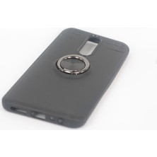 Case 4U Xiaomi Redmi 8 Kılıf Autofocus Shockprof Ravel Yüzüklü Standlı Slikon Kapak Lacivert