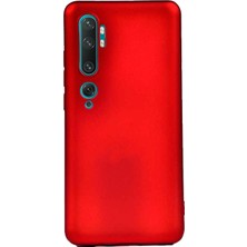 Case 4U Xiaomi Mi Note 10 Kılıf Klasik Mat Renkli Yumuşak Premier Silikon Kırmızı