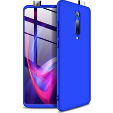 Case 4U Xiaomi Mi 9T Kılıf 3 Parçalı Tam Koruma Sert Mika Ays Kapak Lacivert