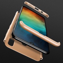 Case 4U Samsung Galaxy A10s Kılıf 3 Parçalı Tam Koruma Sert Mika Ays Kapak Rose Gold