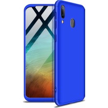 Case 4U Samsung Galaxy A10s Kılıf 3 Parçalı Tam Koruma Sert Mika Ays Kapak Lacivert