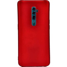 Case 4U Oppo Reno 2Z Kılıf Klasik Mat Renkli Yumuşak Premier Silikon Kırmızı