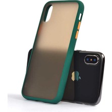 Case 4U Apple iPhone XS Max Kılıf Mat Yüzey Defence Silikon Fri Arka Kapak Koyu Yeşil