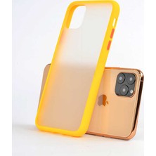 Case 4U Apple iPhone 11 Pro Max Kılıf Mat Yüzey Defence Silikon Fri Arka Kapak Sarı