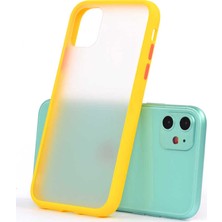 Case 4U Apple iPhone 11 Kılıf Mat Yüzey Defence Silikon Fri Arka Kapak Sarı