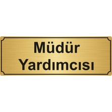 Özarslan DizaynMüdür Yardımcısı Yönlendirme Levhası Altın 5 cm x 20 cm