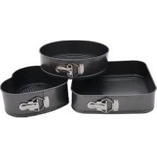 Pakiş 9040 3'lü Kalp Kare Kek Kalıbı