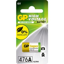 GP Tek'li 476A 6V Yüksek Voltaj Spesifik Pil (GP476A)