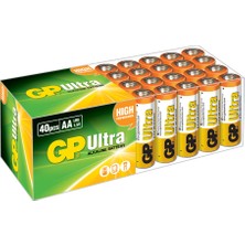 GP Ultra Alkalin 40'lı AA Boy Kalem Pil (GP15AU-2B40)