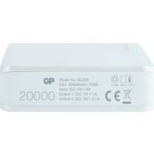 GP 3C20A 20000 mAh Portable Powerbank(GP3C20AWE-2B1)