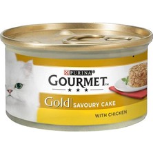 Purina Gourmet Gold Parça Tavuk Etli Konserve Kedi Maması 85 gr