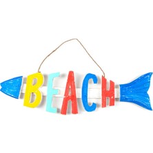 Dünyadan Hediyeler Ahşap Welcome Balık Duvar Dekoru 70cm