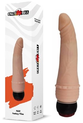 Crazy Bull 17 cm Anal Titreşimli Realistik Vibratör Dildo Penis