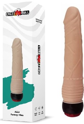 Crazy Bull 17 cm Titreşimli Realistik Dildo Vibratör Penis