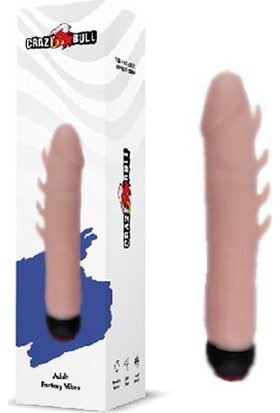 Crazy Bull 22 cm Titreşimli Süper Lüks Realistik Dildo Vibratör Penis