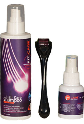Fitcare Hair Saç Bakım Losyonu + Şampuan + Dermaroller Tarak