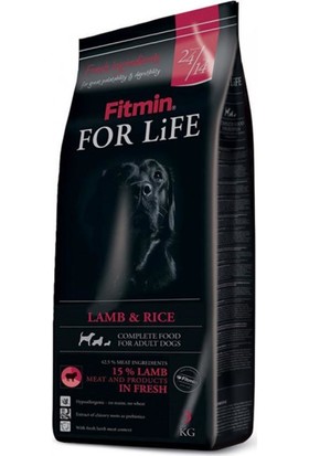 Fitmin For Life Kuzu Etli ve Pirinçli Yetişkin Köpek Maması 3 Kg