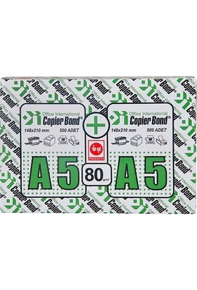 Copier Bond A5 Fotokopi Kağıdı 80 Gr 5000’li (5 paket)