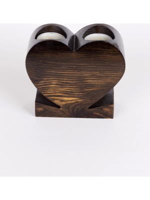 AHŞAP HARF MUMLUK -KALP <3-