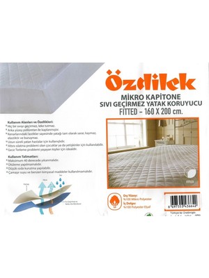 Özdilek Mikro Kapitone Çift Kişilik Sıvı Geçirmez ALEZ160X200