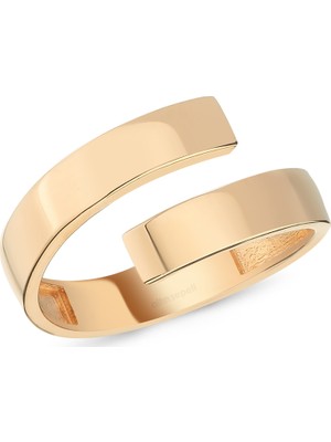 Altınsepeti Rose Altın Sade Kıvrımlı Yüzük AS315YZR3