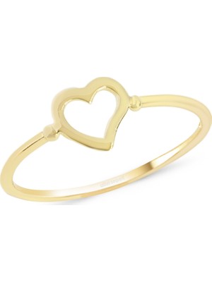 Altınsepeti Altın Ince Kalpli Yüzük AS8YZ17