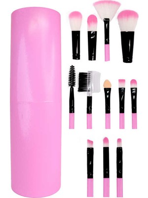İzla Silindir Fırça Seti 12 Adet Şık Kutuda Yumuşak Uçlu Makyaj Fırçaları
