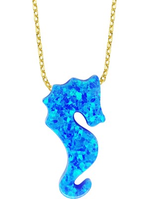 Altınsepeti Altın Opal Taşlı Deniz Atı Kolye AS1522KL