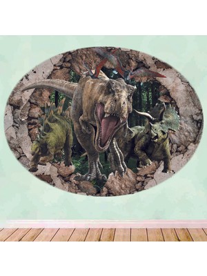 Kt Decoration Jurassic World 3D Çocuk Odası Duvar Sticker