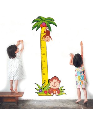 Kt Decoration Palmiye Ağacı ve Sevimli Maymun Boy Ölçer Gelişim Tablosu